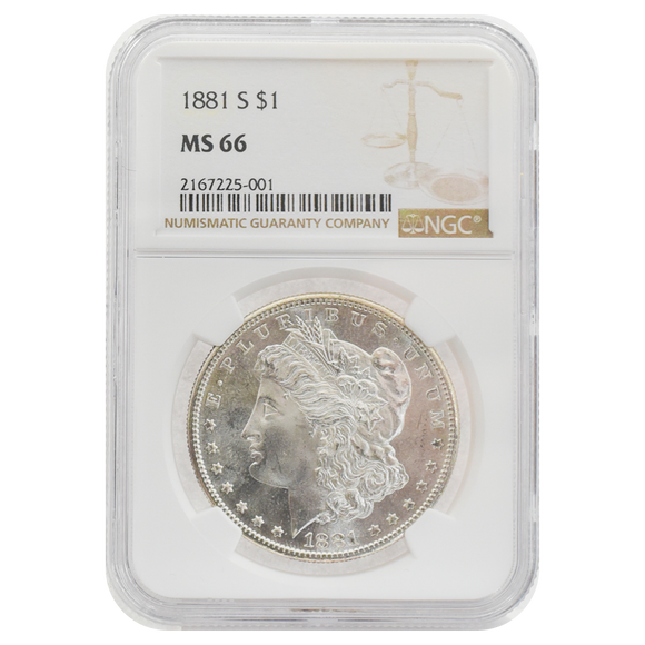 1881-S Morgan Dollar MS66 NGC