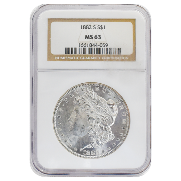 1882-S Morgan Dollar MS63 NGC