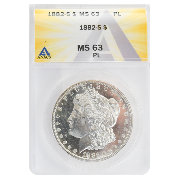 1882-S Morgan Dollar MS63PL ANACS