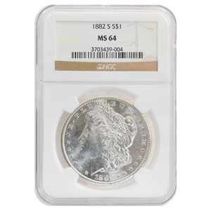1882-S Morgan Dollar MS64 NGC