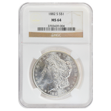 1882-S Morgan Dollar MS64 NGC