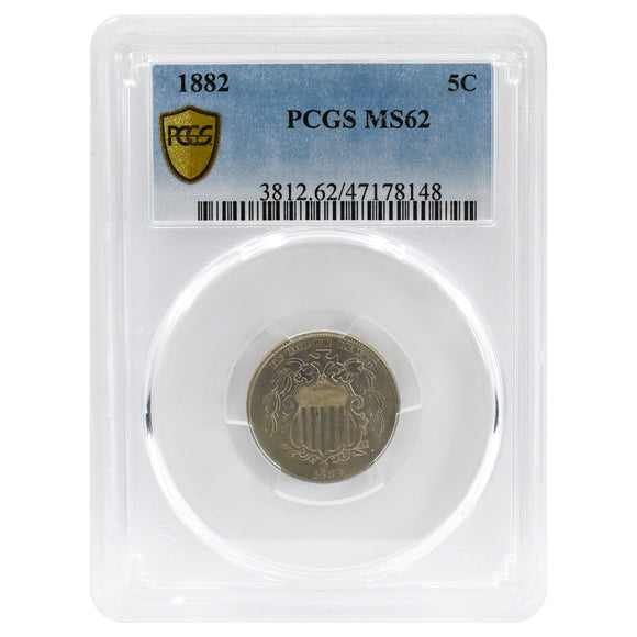 1882 Shield Nickel MS62 PCGS