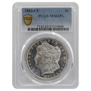 1883-CC Morgan Dollar MS63PL PCGS