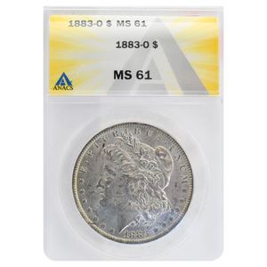 1883-O Morgan Dollar MS61 ANACS