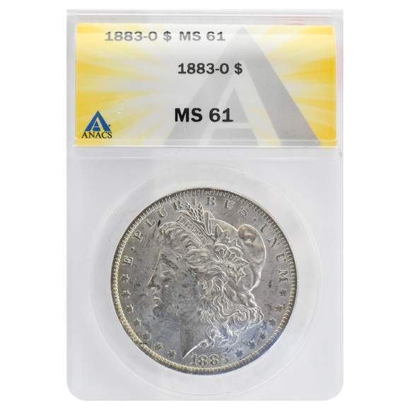 1883-O Morgan Dollar MS61 ANACS