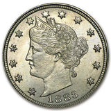 1883 Liberty Head V Nickel "No Cents" - UNC
