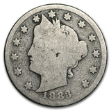 1883 Liberty Head V Nickel w/ Cents - Circulated Condition