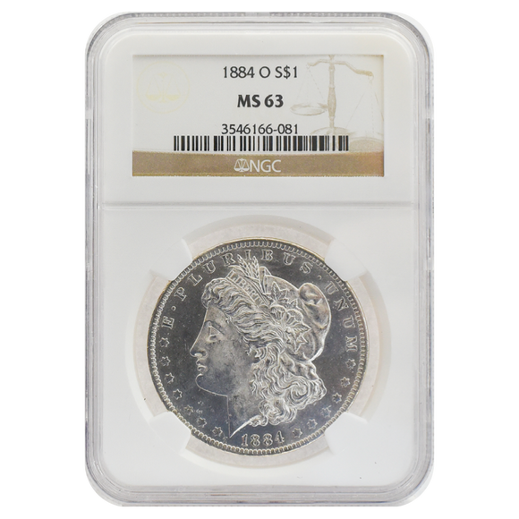 1884-O Morgan Dollar MS63 NGC