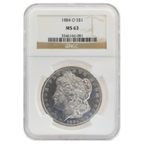 1884-O Morgan Dollar MS63 NGC