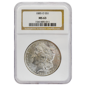 1885-O Morgan Dollar MS63 NGC