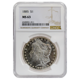 1885 Morgan Dollar MS63 NGC
