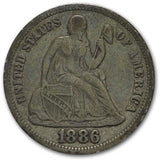1886 Liberty Seated Dime - VF