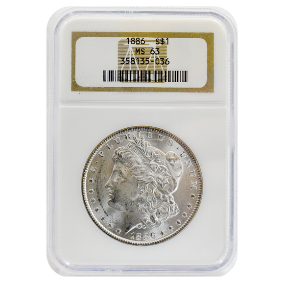 1886 Morgan Dollar MS63 NGC
