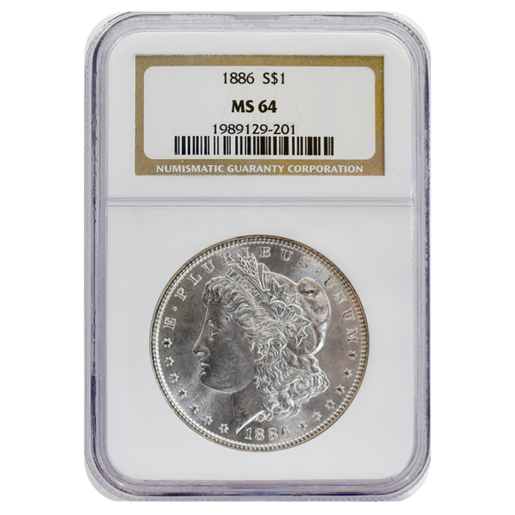 1886 Morgan Dollar MS64 NGC
