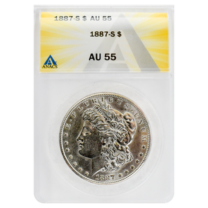 1887-S Morgan Dollar AU55 ANACS