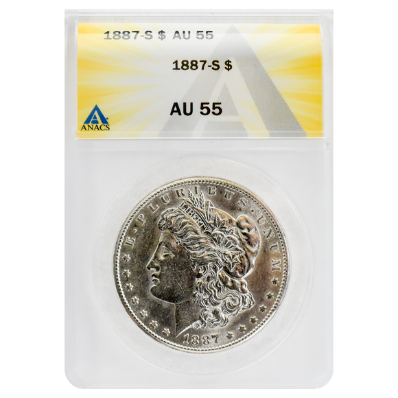 1887-S Morgan Dollar AU55 ANACS