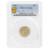 1887 Liberty Seated Dime MS63 PCGS