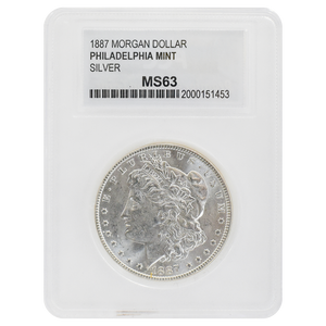 1887 Morgan Dollar MS63 PCC