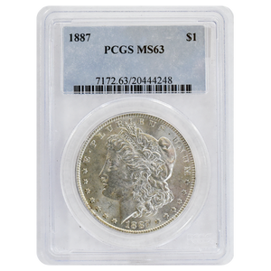1887 Morgan Dollar MS63 PCGS