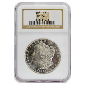 1887 Morgan Dollar MS64 NGC