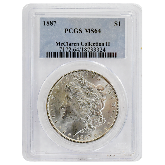 1887 Morgan Dollar MS64 PCGS 