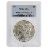 1887 Morgan Dollar MS64 PCGS "McClaren Collection"