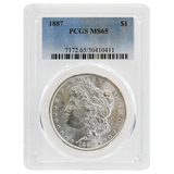 1887 Morgan Dollar MS65 PCGS