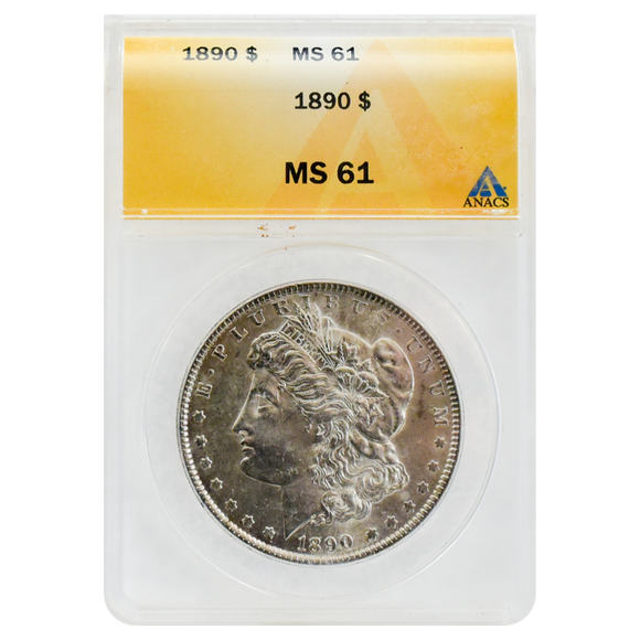 1890 Morgan Dollar MS61 ANACS