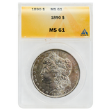 1890 Morgan Dollar MS61 ANACS
