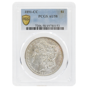 1891-CC Morgan Dollar AU58 PCGS