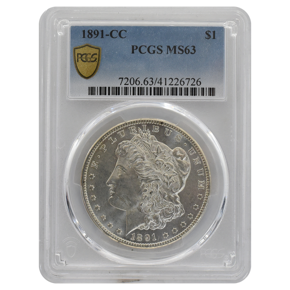 1891-CC Morgan Dollar MS63 PCGS