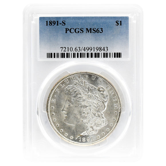 1891-S MS63 Morgan Dollar PCGS