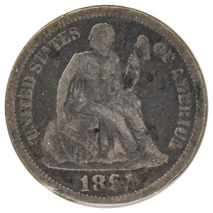 1891 Liberty Seated Dime (VG)