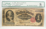 PMG 1891 $1 Silver Certificate VG8 "Martha"