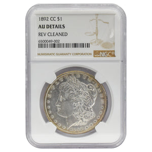 1892-CC Morgan Dollar AU Details NGC