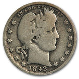 1892-O Barber Quarter - G Details