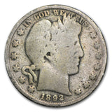 1892-S Barber Half Dollar (AG/G)