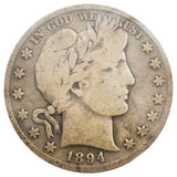 1894-S Barber Half Dollar VG