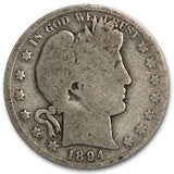 1894 Barber Half Dollar (AG–G Condition)