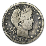 1896-O Barber Quarter - VG Scratches