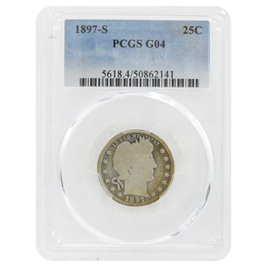 1897-S Barber Quarter G4 PCGS