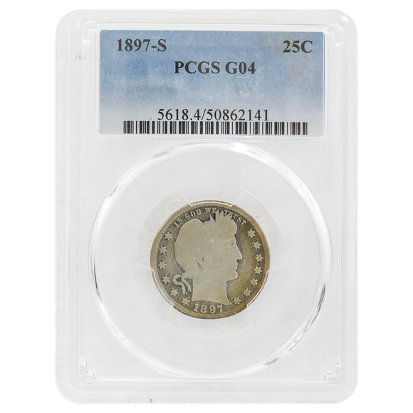 1897-S Barber Quarter G4 PCGS