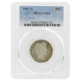 1897-S Barber Quarter G4 PCGS