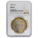 1897 Morgan Dollar MS63 NGC