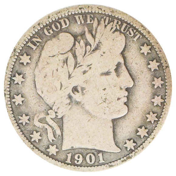 1901-O Barber Half Dollar VG10