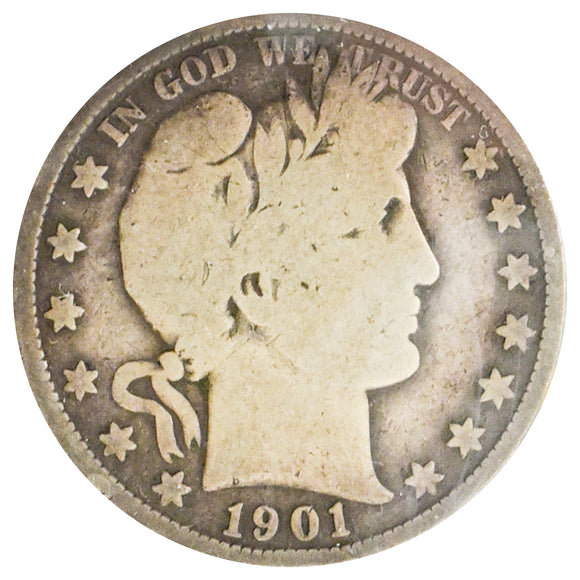 1901-S Barber Half Dollar VG