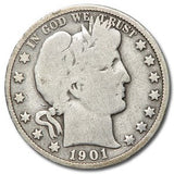 1901-O Barber Half Dollar (G–VG Condition)