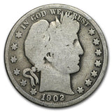 1902 Barber Half Dollar (G–VG Condition)
