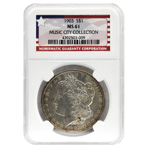 1903 MS61 Morgan Dollar Music City Collection NGC