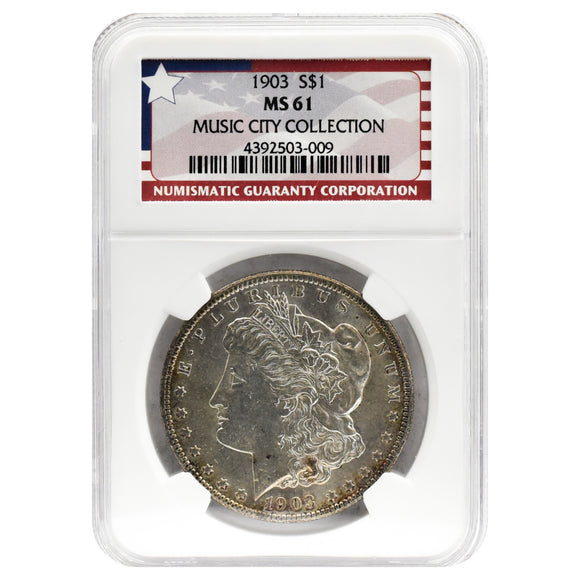 1903 MS61 Morgan Dollar Music City Collection NGC